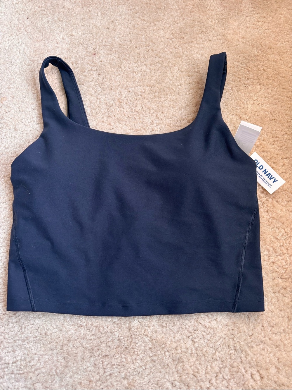 Old Navy Gray Active  Square-Neck Crop Tank